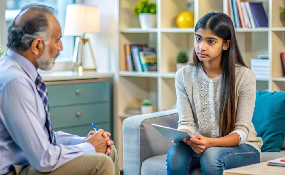 Adolescent Student Counselling Session